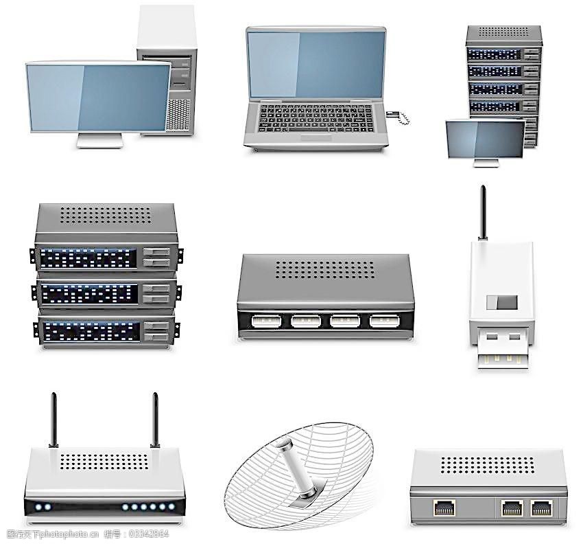 網(wǎng)絡(luò)服務(wù)器圖標(biāo)與計(jì)算機(jī)網(wǎng)絡(luò)
